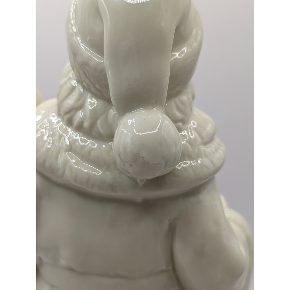 Santa Figurine Holding Lantern Presents Cutout Stars‎ Snowflakes 10" - Picture 10 of 16